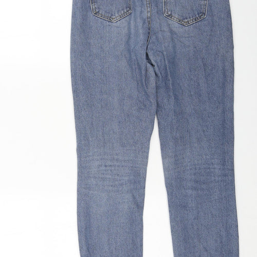Preworn Womens Blue Cotton Straight Jeans Size 30 in L27 in Regular Button