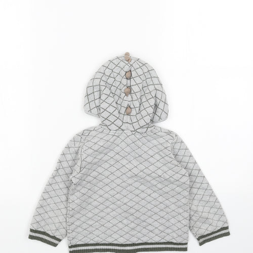 TU Boys Grey Geometric Jacket Size 18 Months Zip