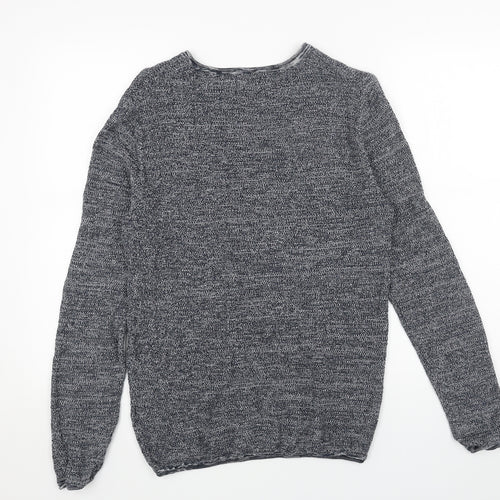 ONLY & SONS Mens Blue Round Neck Acrylic Pullover Jumper Size M Long Sleeve