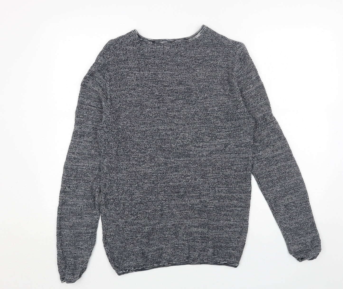 ONLY & SONS Mens Blue Round Neck Acrylic Pullover Jumper Size M Long Sleeve