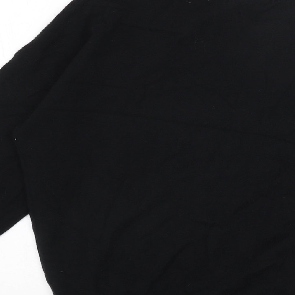 Marks and Spencer Womens Black Round Neck Acrylic Pullover Jumper Size M - Believe