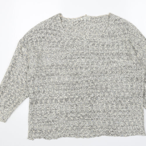 Tommy & Kate Womens Beige Scoop Neck Cotton Pullover Jumper Size M