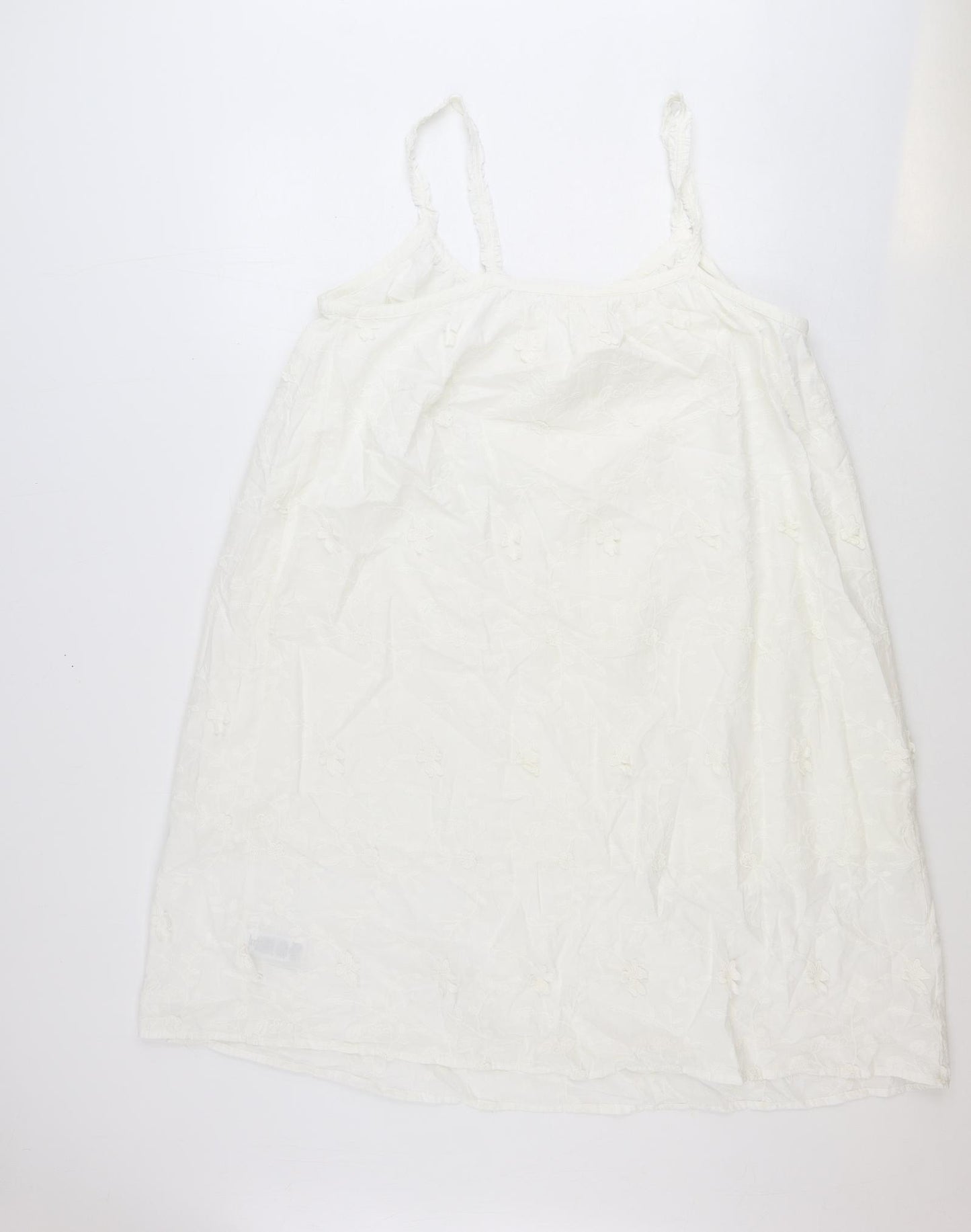 Per Una Womens Ivory 100% Cotton Basic Tank Size 20 Round Neck