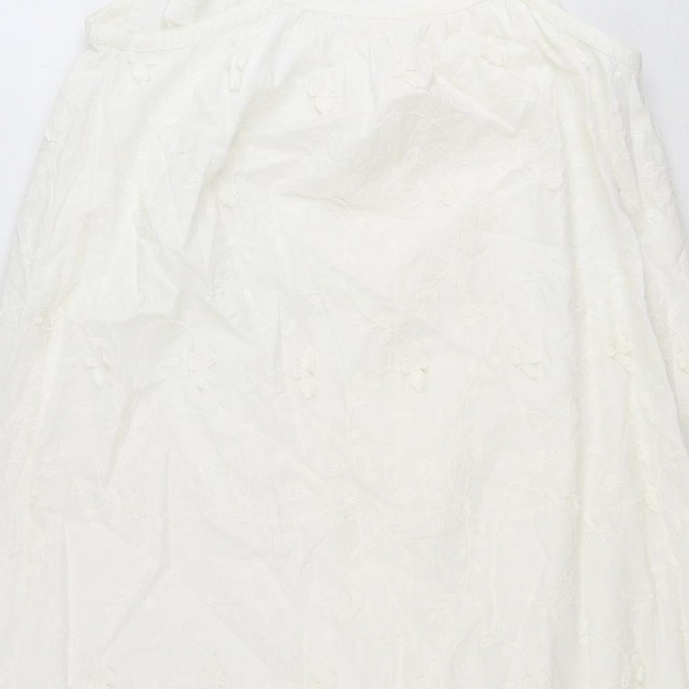 Per Una Womens Ivory 100% Cotton Basic Tank Size 20 Round Neck