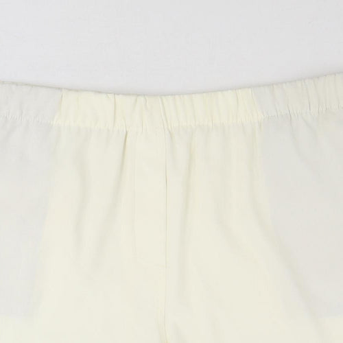 Marks and Spencer Womens Ivory Polyester Sweat Shorts Size 20 Regular Pull On