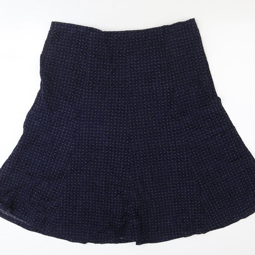Classic Womens Blue Geometric Polyester Swing Skirt Size 20