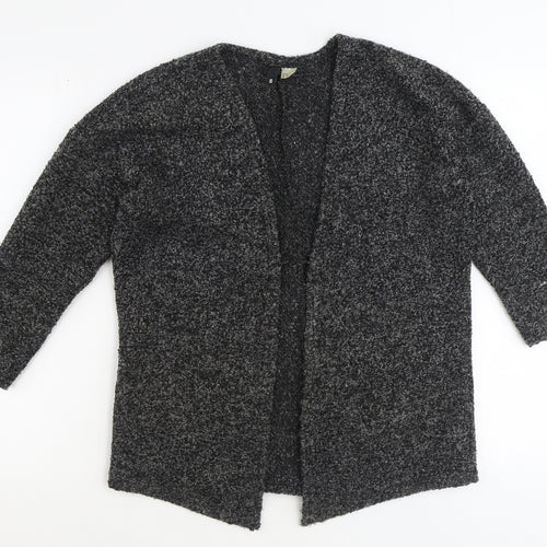Divided Womens Grey V-Neck Acrylic Cardigan Jumper Size S - Coatigan