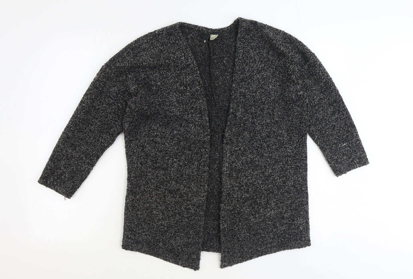 Divided Womens Grey V-Neck Acrylic Cardigan Jumper Size S - Coatigan