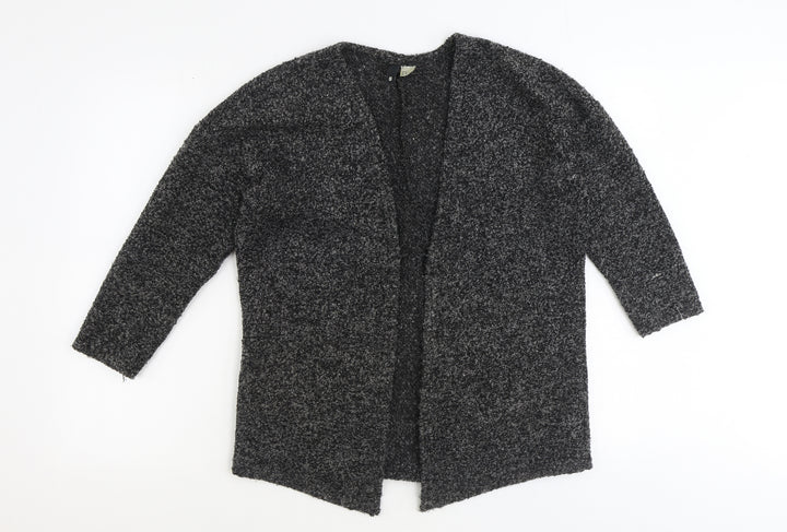 Divided Womens Grey V-Neck Acrylic Cardigan Jumper Size S - Coatigan