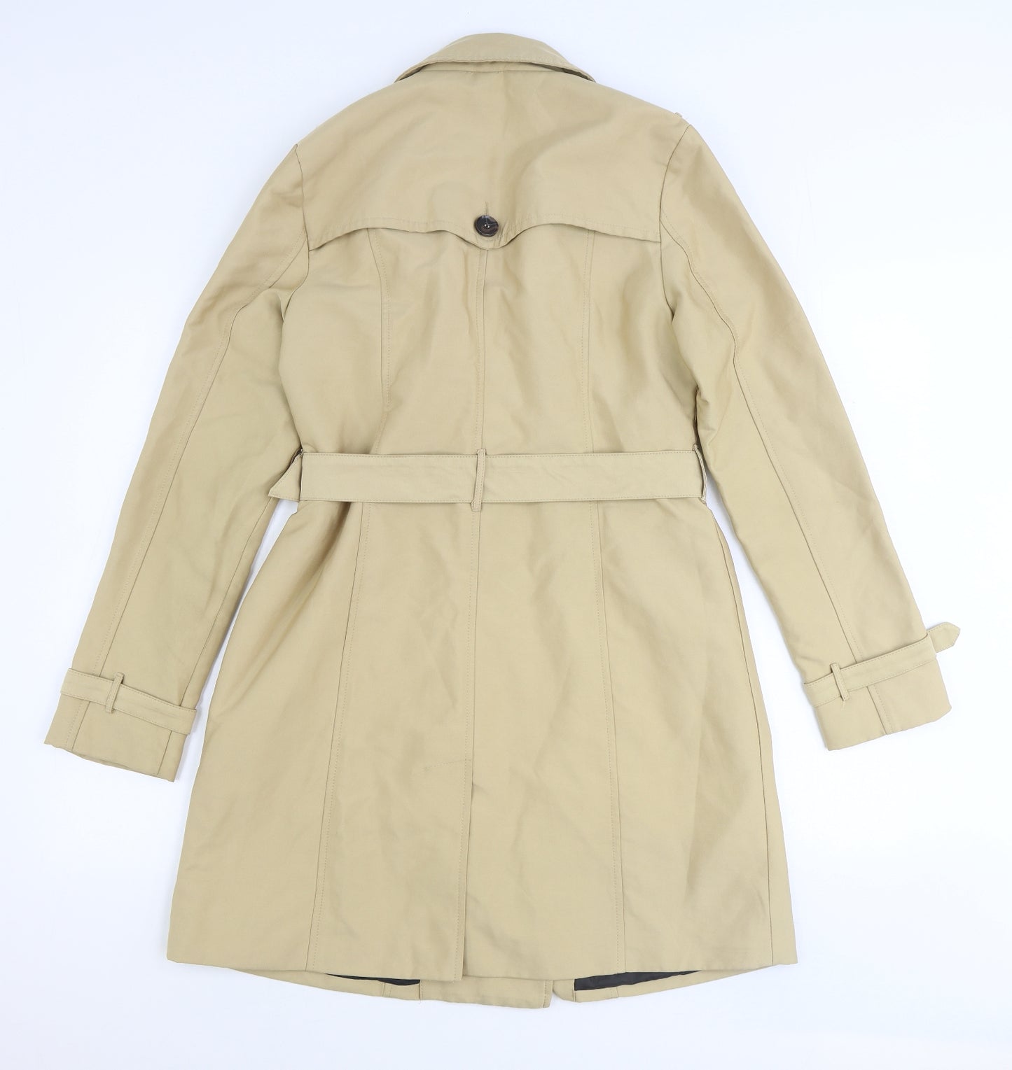 New Look Womens Beige Trench Coat Coat Size 12 Button