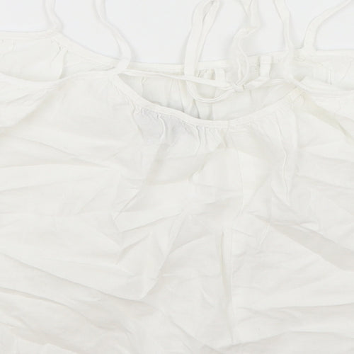 Primark Womens White Polyester Camisole Tank Size 6 Scoop Neck - Tie Back Detail