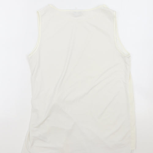 NEXT Womens Ivory Polyester Wrap Tank Size 12 Boat Neck