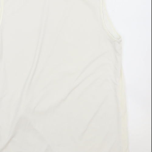 NEXT Womens Ivory Polyester Wrap Tank Size 12 Boat Neck