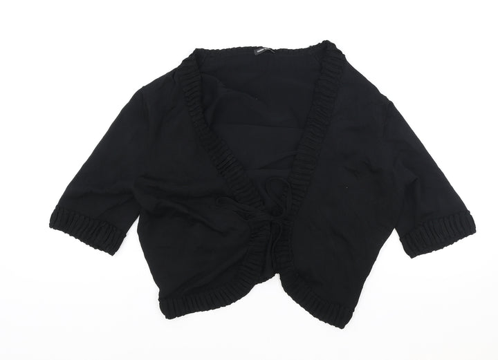 Gerry Weber Womens Black V-Neck Polyester Cardigan Jumper Size 20