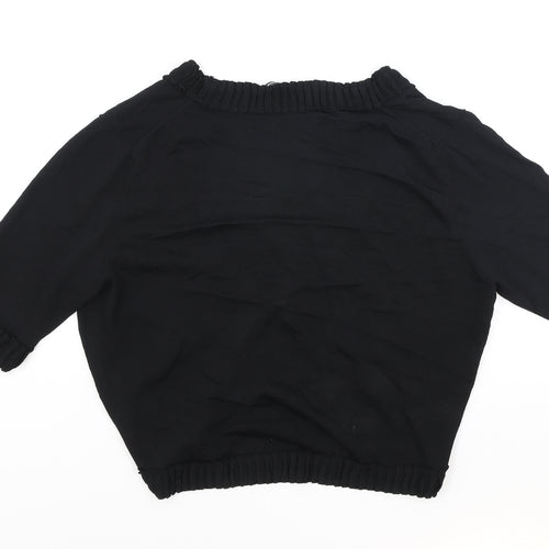 Gerry Weber Womens Black V-Neck Polyester Cardigan Jumper Size 20