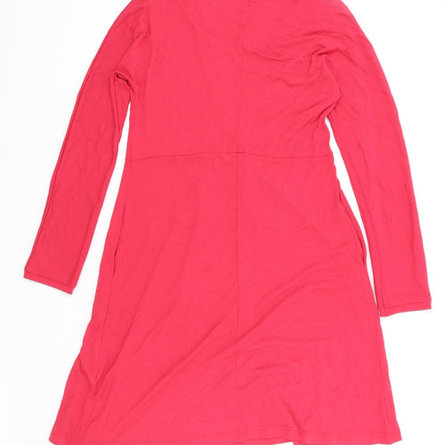 Masai Womens Red Viscose A-Line Size M V-Neck Pullover