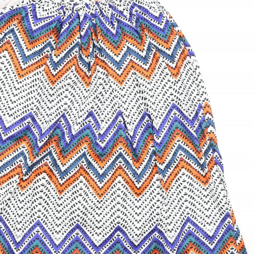 Preworn Womens Multicoloured Geometric Polyester Camisole Tank Size XL Scoop Neck
