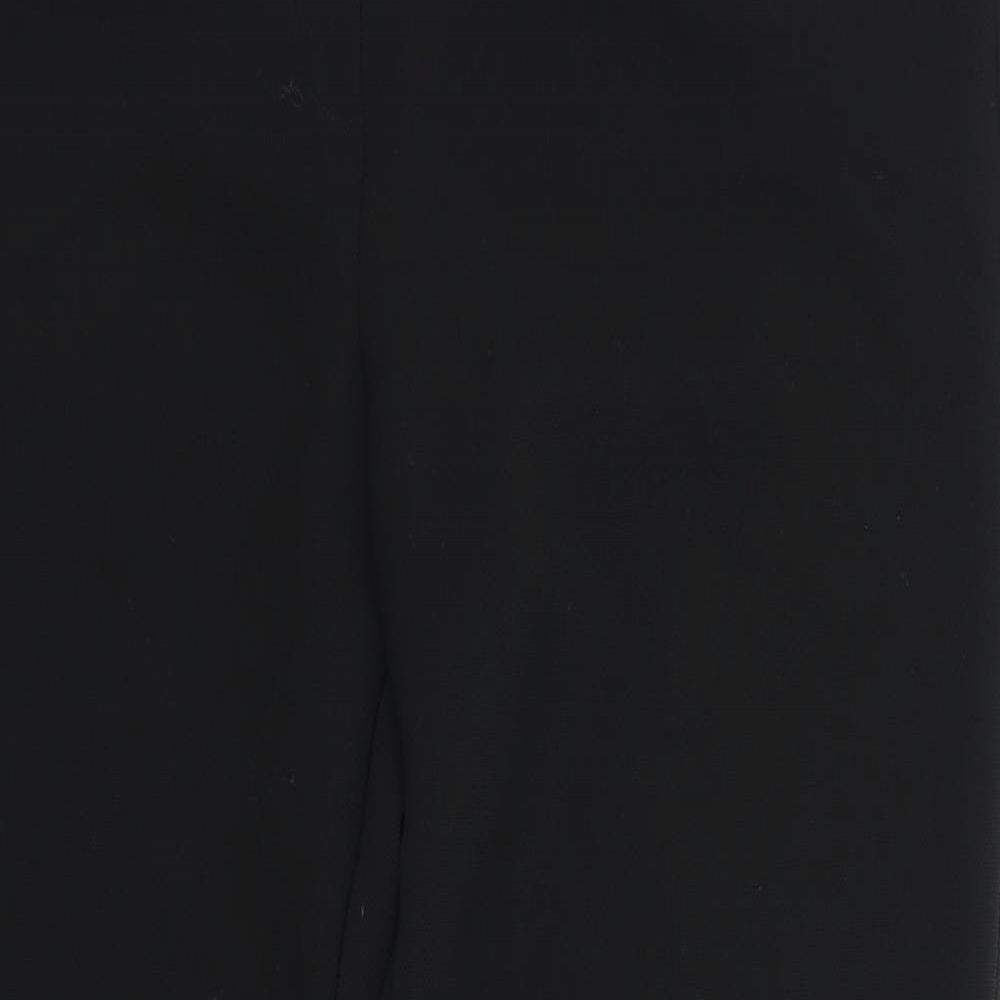 CC Womens Black Polyester Trousers Size 16 Regular Zip