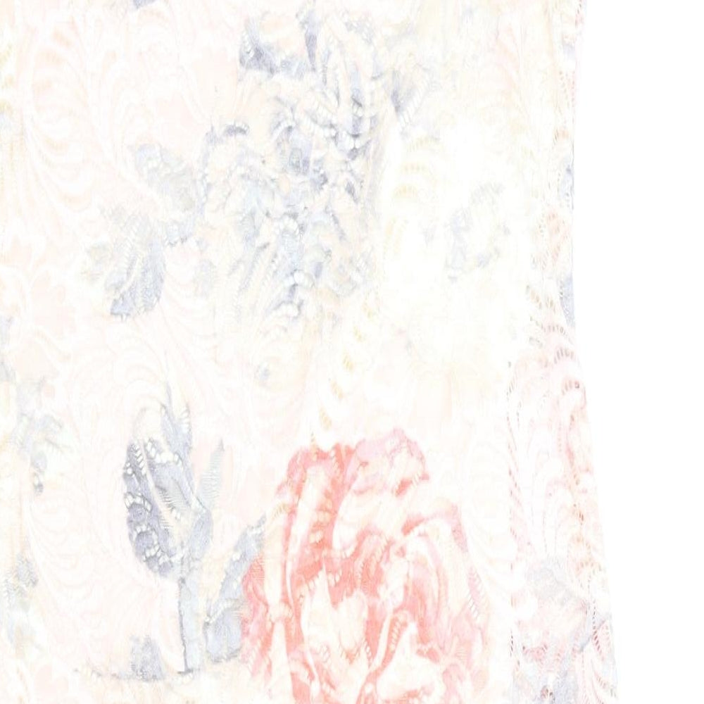 Together Womens Pink Floral Polyester Pencil Dress Size 10 V-Neck Pullover