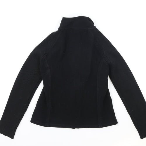 NEXT Womens Black Cotton Full Zip Sweatshirt Size 12 Zip