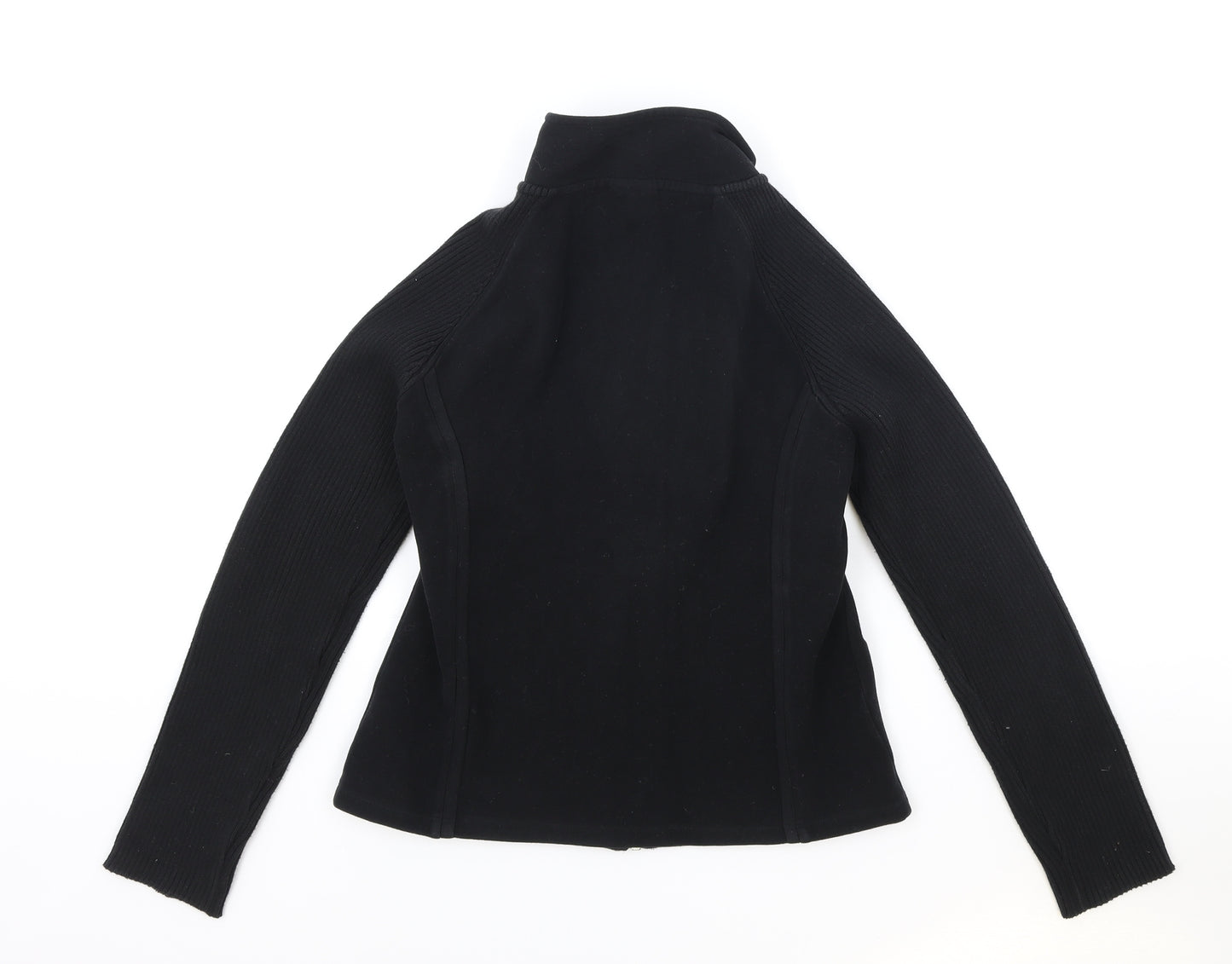 NEXT Womens Black Cotton Full Zip Sweatshirt Size 12 Zip