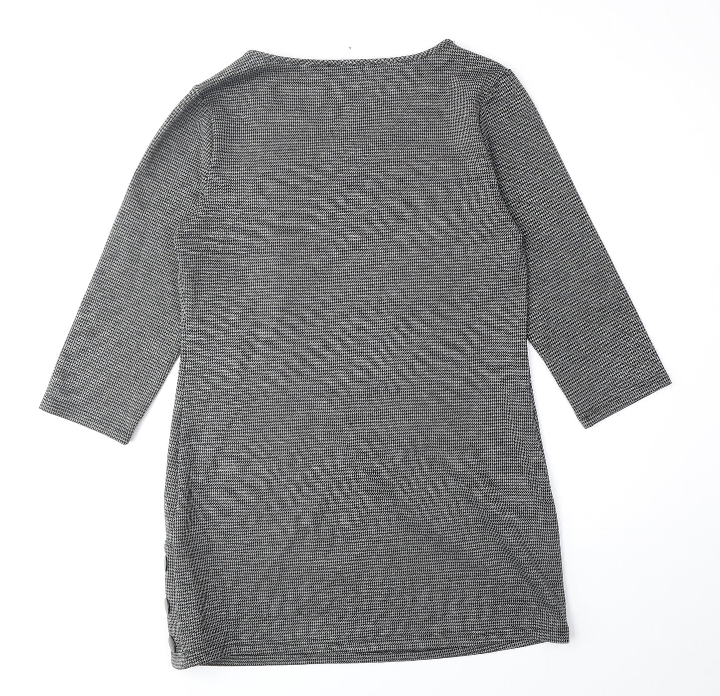 Papaya Womens Grey Polyester Shift Size 10 Scoop Neck Pullover
