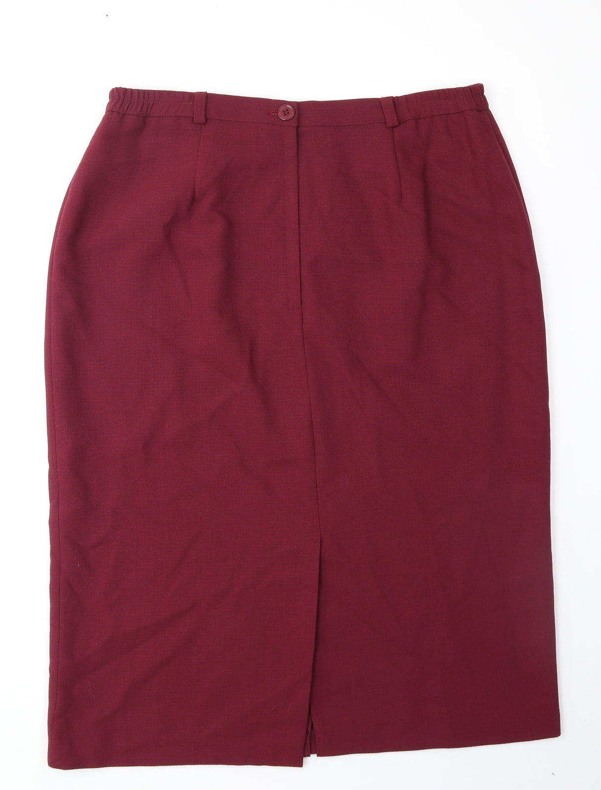 Award Womens Red Polyester Straight & Pencil Skirt Size 16 Zip