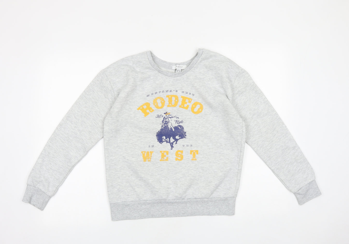 Primark Womens Grey Cotton Pullover Sweatshirt Size 8 Pullover - Rodeo West