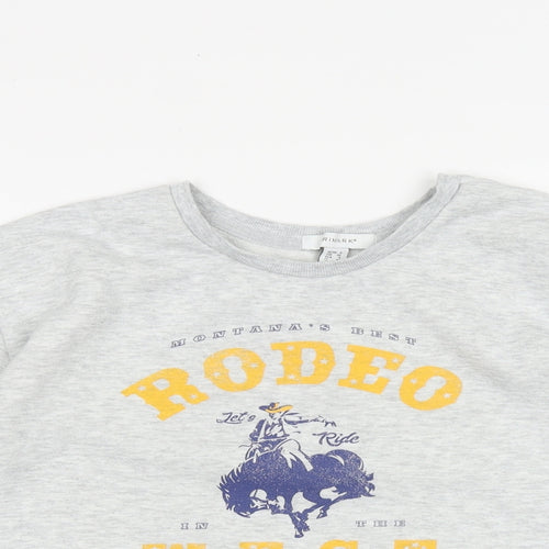 Primark Womens Grey Cotton Pullover Sweatshirt Size 8 Pullover - Rodeo West