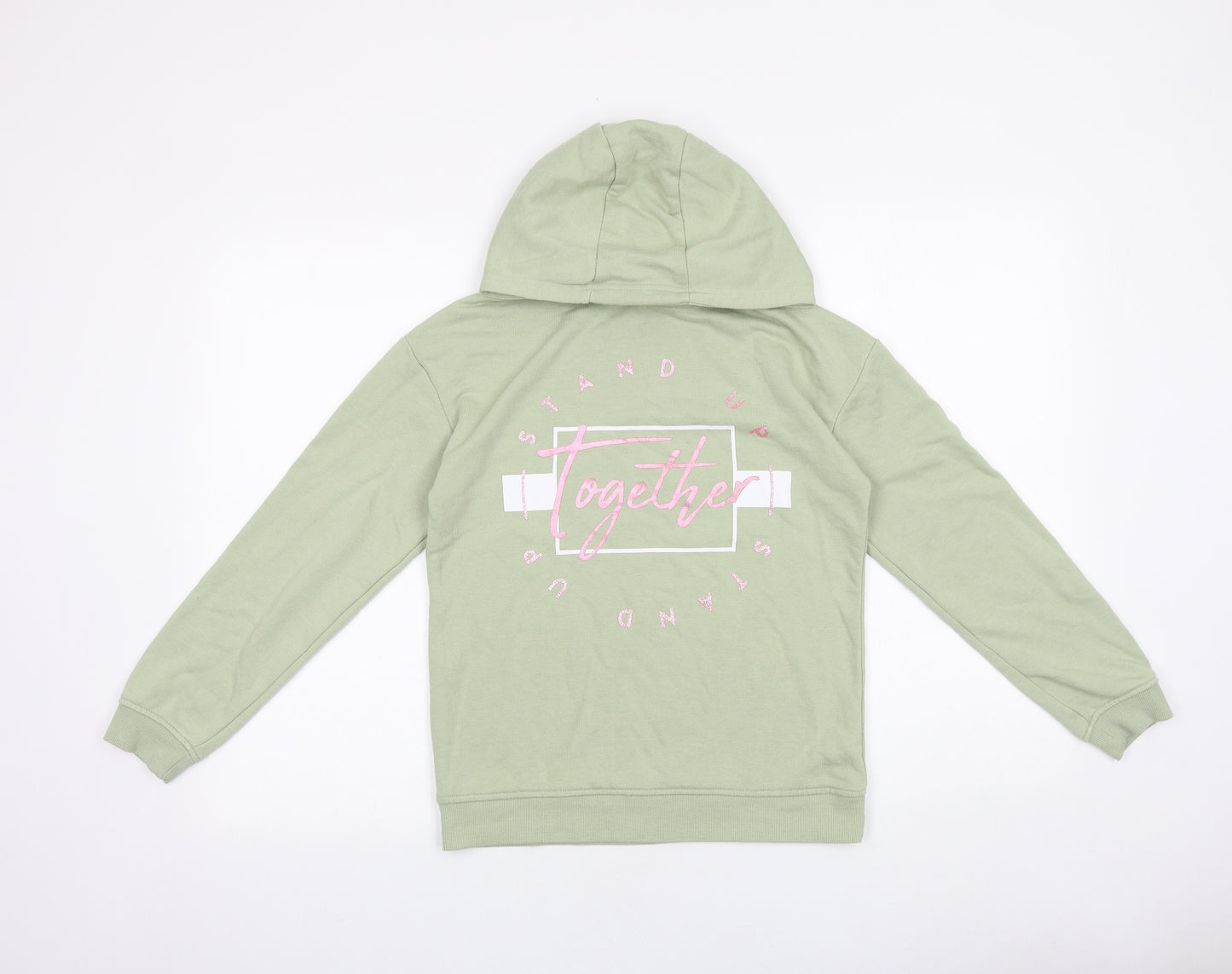 Primark Girls Green Cotton Pullover Hoodie Size 11-12 Years Pullover - Together