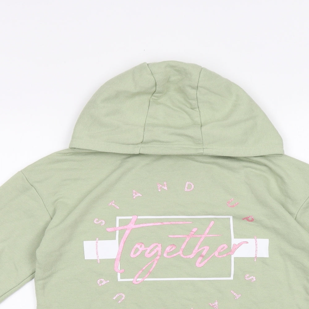 Primark Girls Green Cotton Pullover Hoodie Size 11-12 Years Pullover - Together