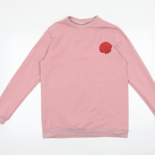 Preworn Womens Pink Cotton Pullover Sweatshirt Size XL Pullover - Shell