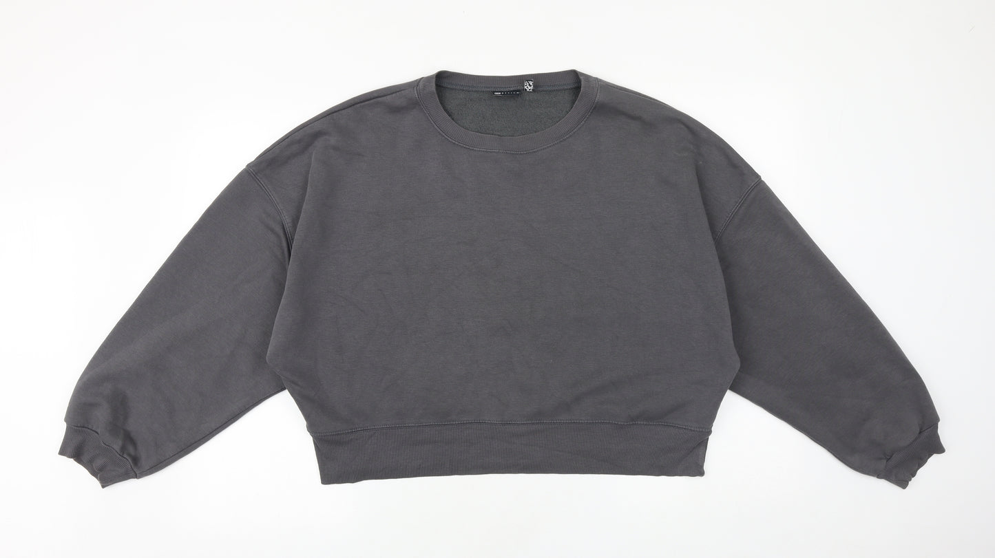 ASOS Womens Grey Cotton Pullover Sweatshirt Size 10 Pullover