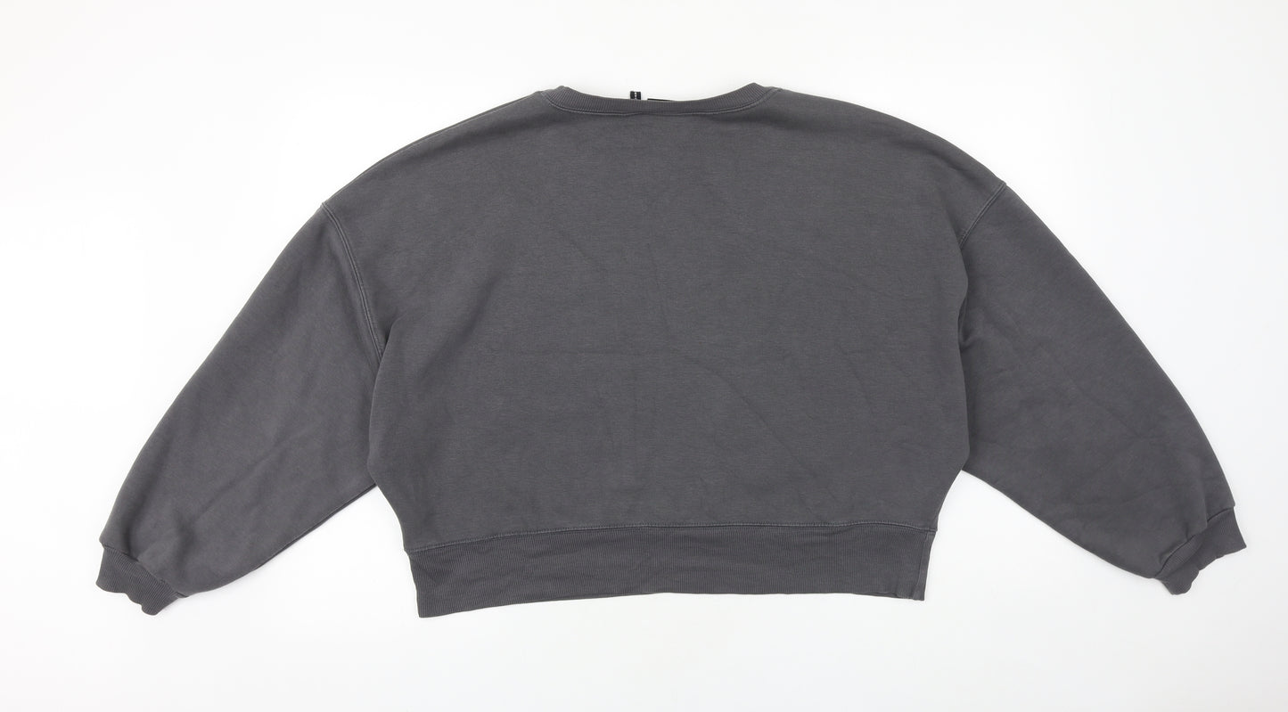 ASOS Womens Grey Cotton Pullover Sweatshirt Size 10 Pullover