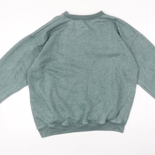 Missguided Womens Green Cotton Pullover Sweatshirt Size 6 Pullover