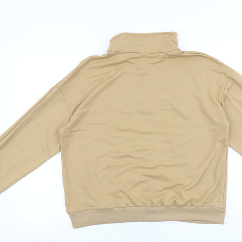 Preworn Womens Brown 100% Cotton Pullover Sweatshirt Size L Zip - Chicago