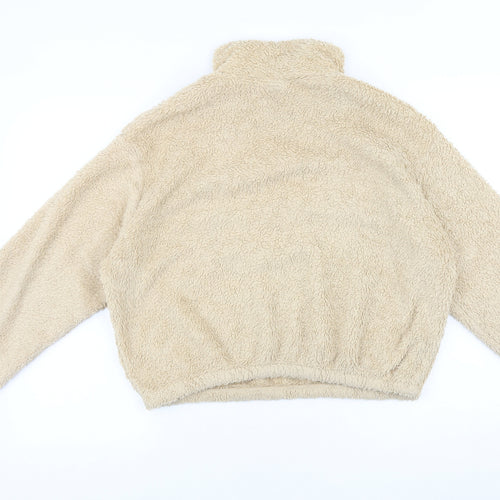H&M Womens Brown Cotton Pullover Sweatshirt Size M Zip