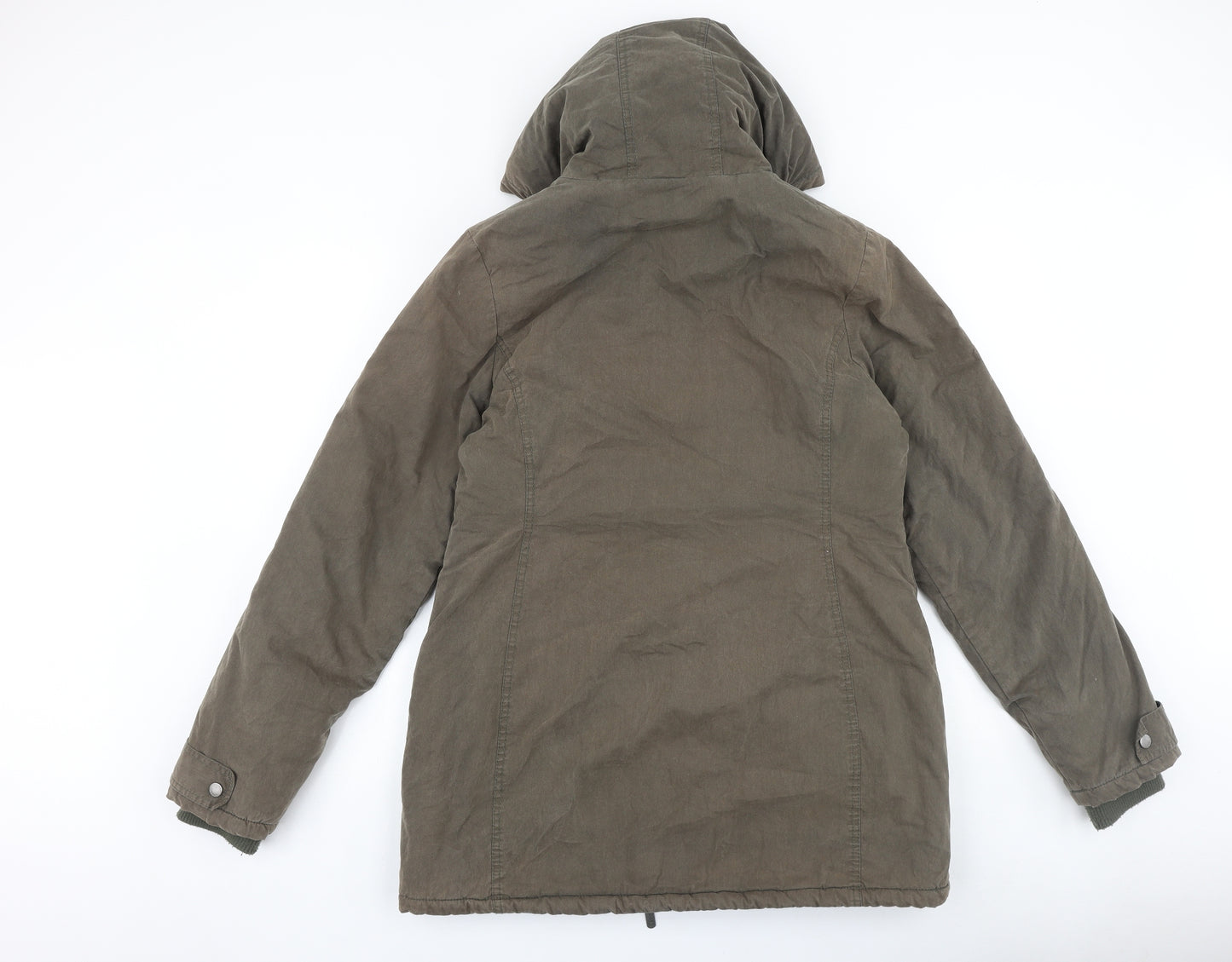 Bench Mens Green Military Jacket Jacket Size XL Zip
