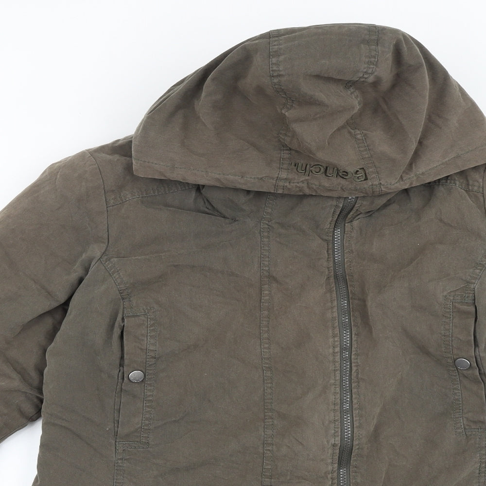 Bench Mens Green Military Jacket Jacket Size XL Zip