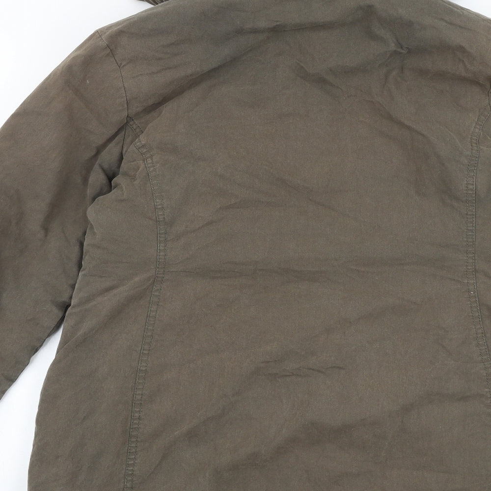 Bench Mens Green Military Jacket Jacket Size XL Zip