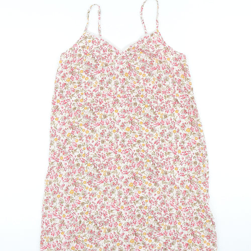 Primark Womens Multicoloured Floral 100% Cotton A-Line Size XS V-Neck Pullover