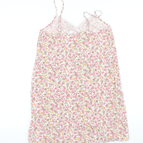 Primark Womens Multicoloured Floral 100% Cotton A-Line Size XS V-Neck Pullover