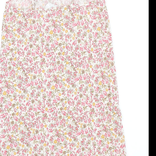 Primark Womens Multicoloured Floral 100% Cotton A-Line Size XS V-Neck Pullover