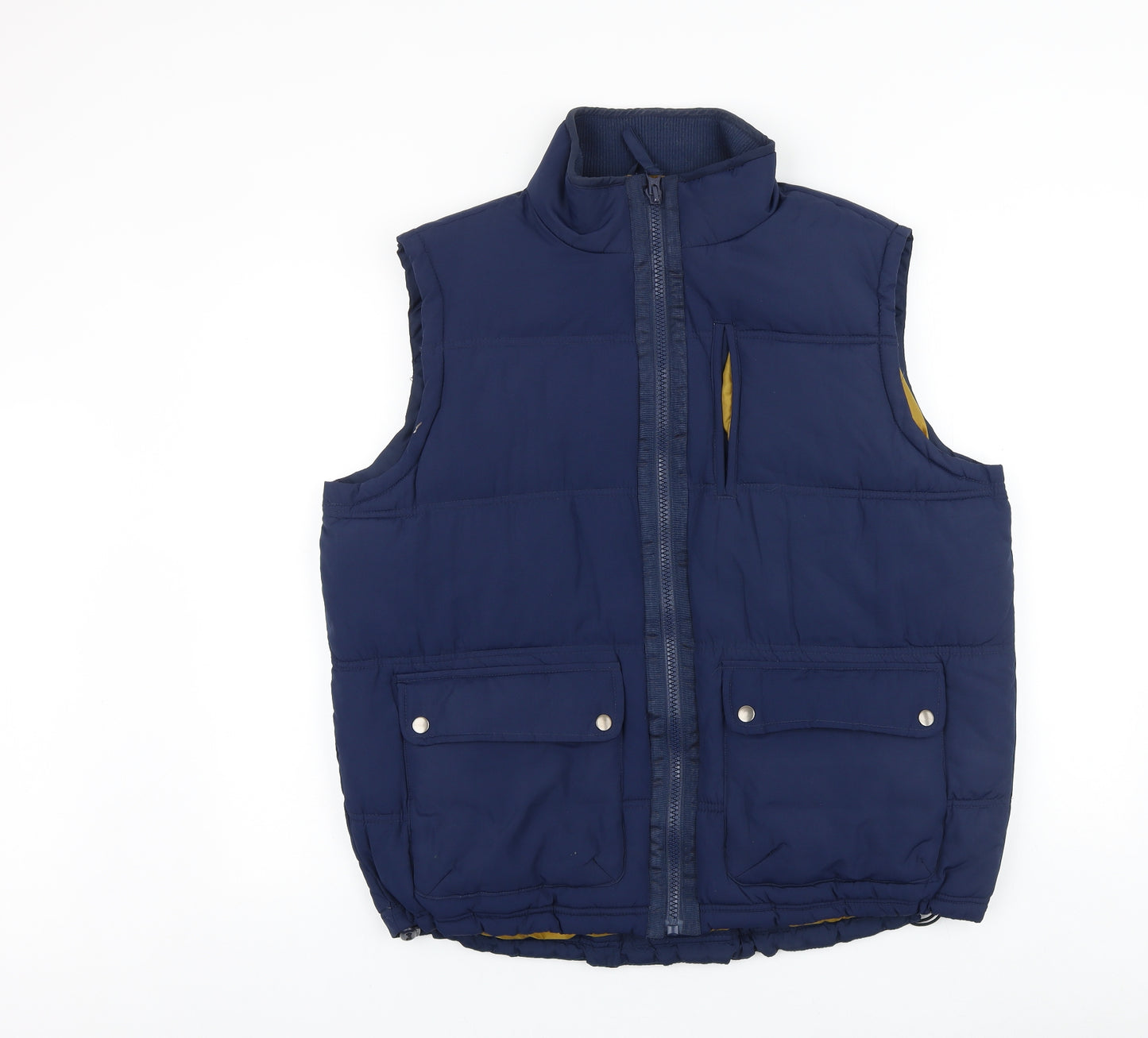 F&F Mens Blue Gilet Jacket Size L Zip