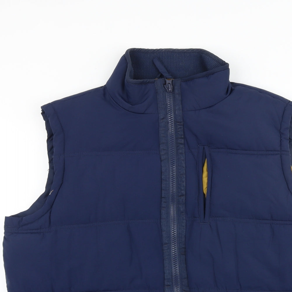 F&F Mens Blue Gilet Jacket Size L Zip