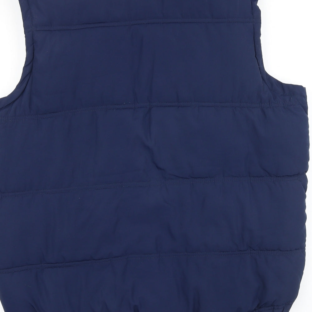 F&F Mens Blue Gilet Jacket Size L Zip