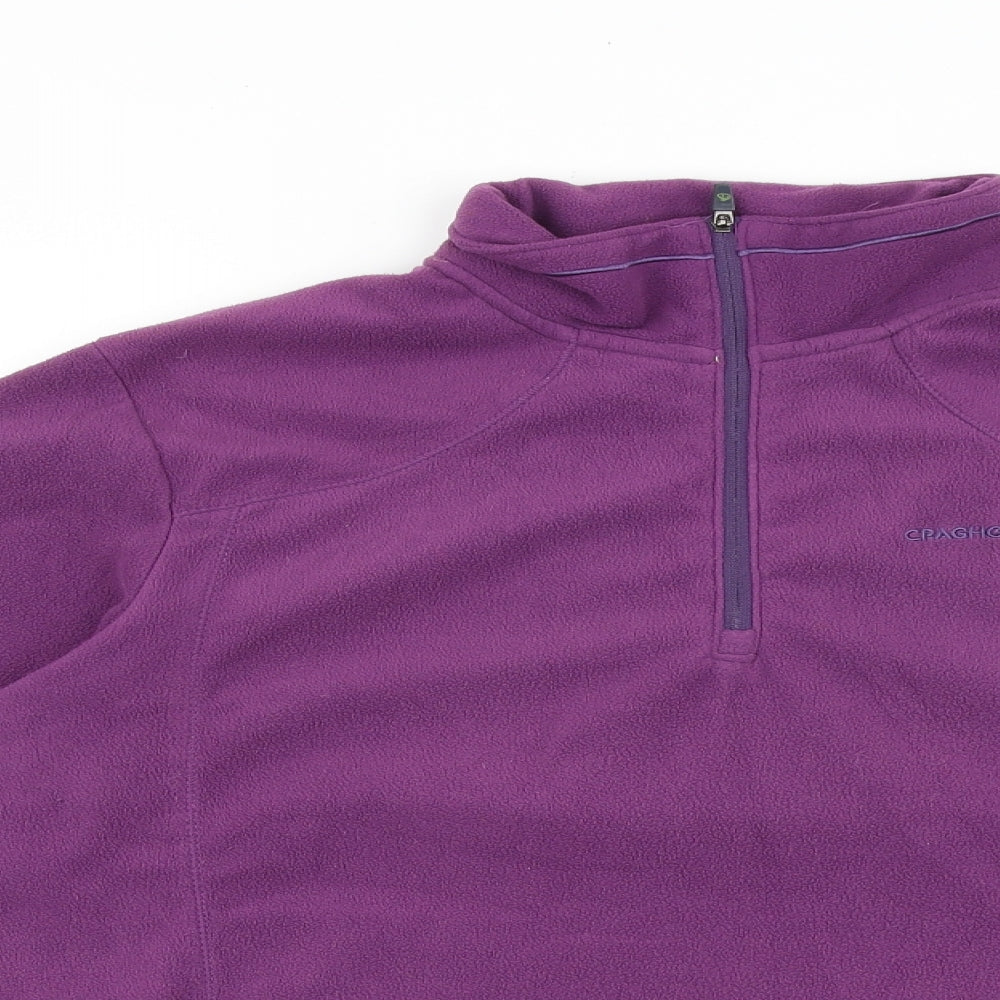 Craghoppers Womens Purple Polyester Pullover Sweatshirt Size 14 Zip