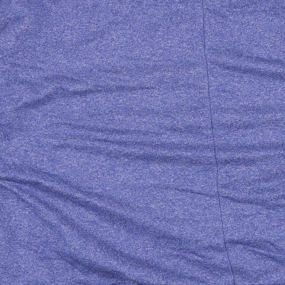 adidas Mens Blue Striped Polyester Pullover Sweatshirt Size L