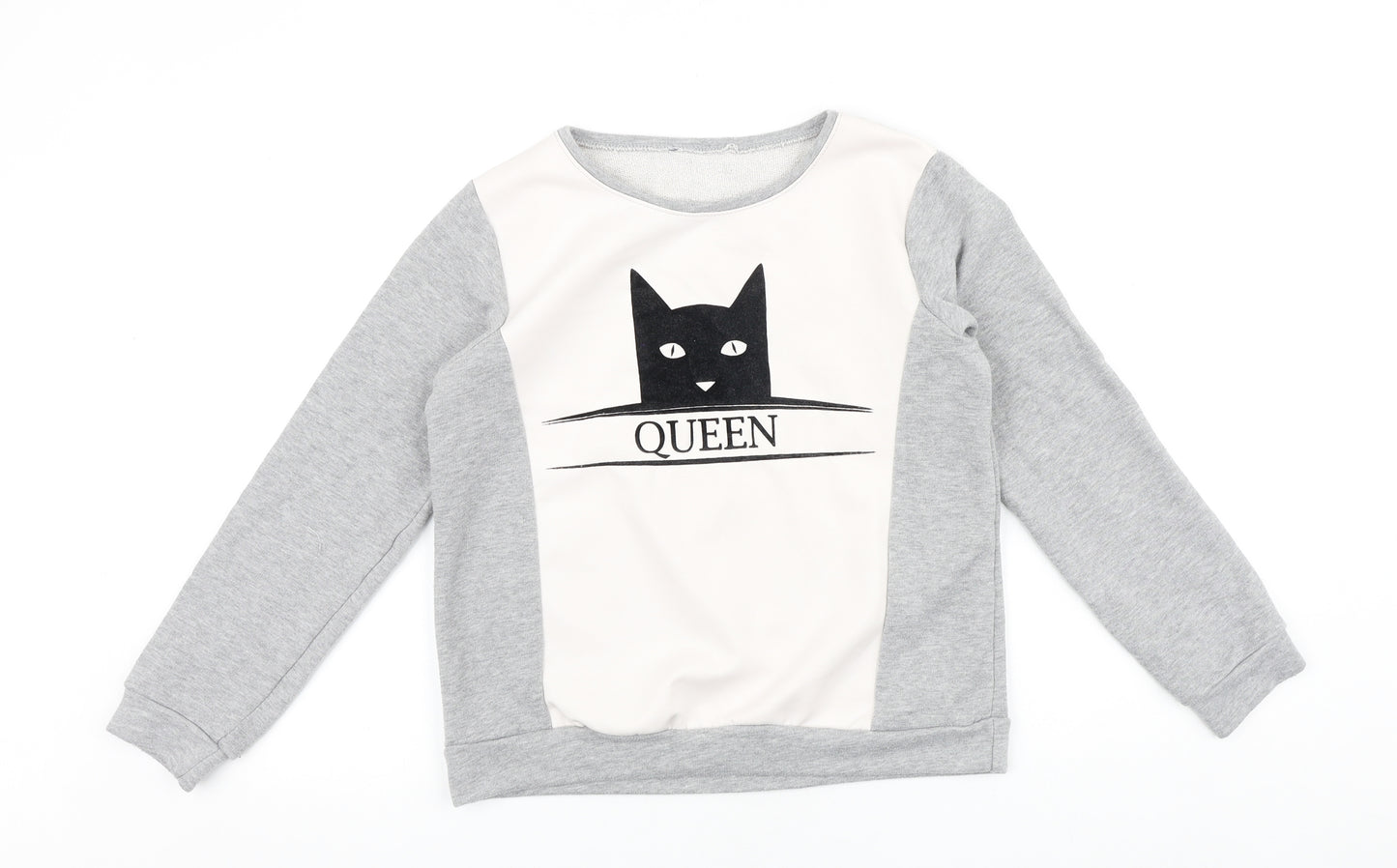 Forever Pink Womens Grey Cotton Pullover Sweatshirt Size XS Pullover - Queen