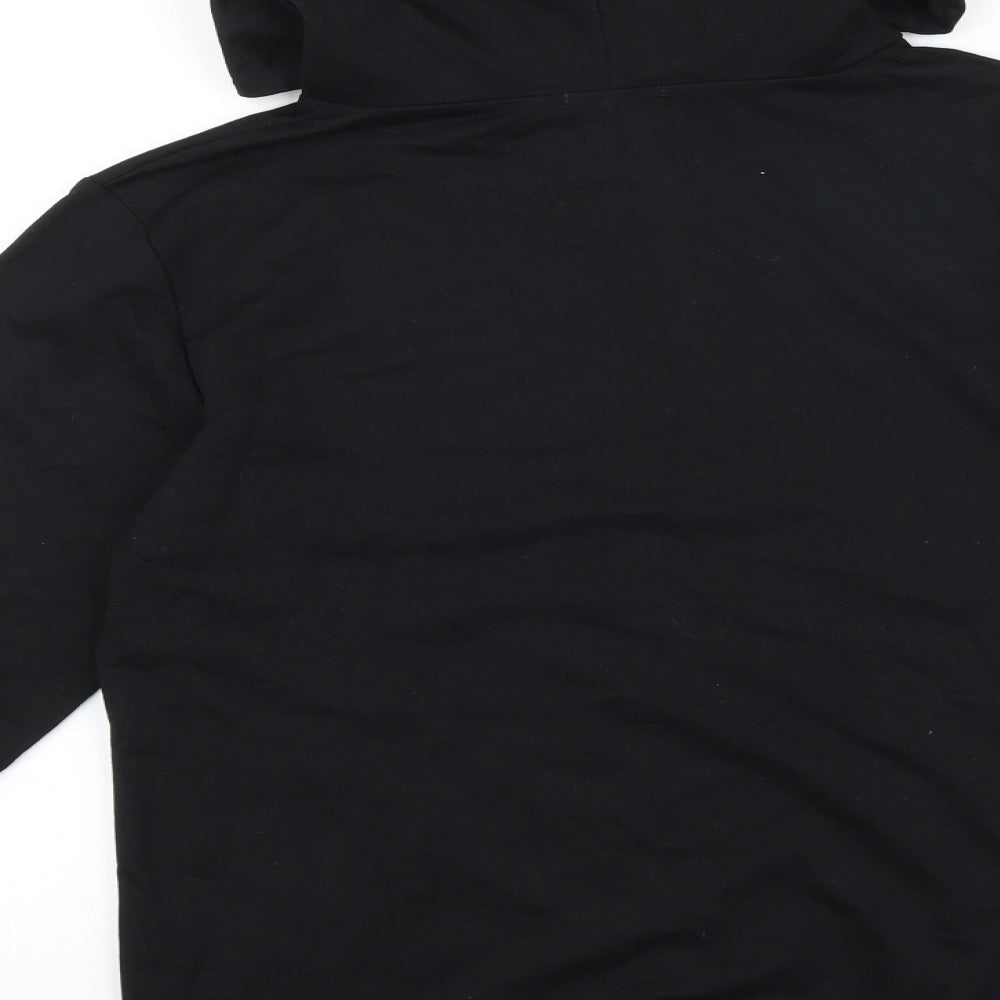 Preworn Womens Black Cotton Pullover Hoodie Size L Pullover - Skull